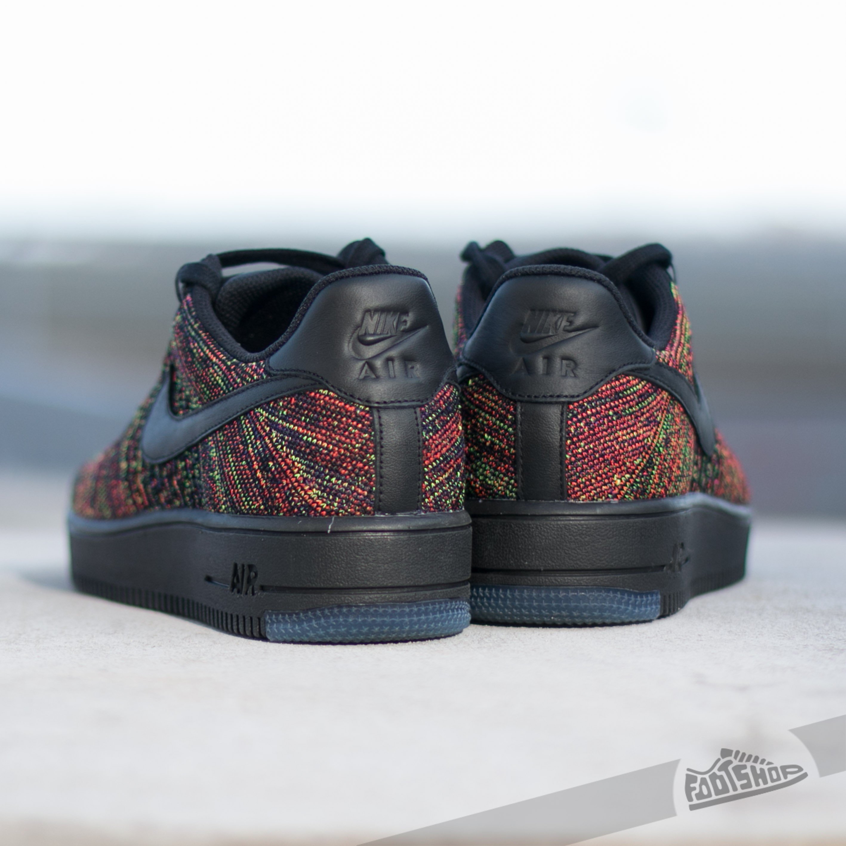 Men s shoes Nike Air Force Ultra Flyknit Low Black Black Bright Crimson Court Purple Footshop