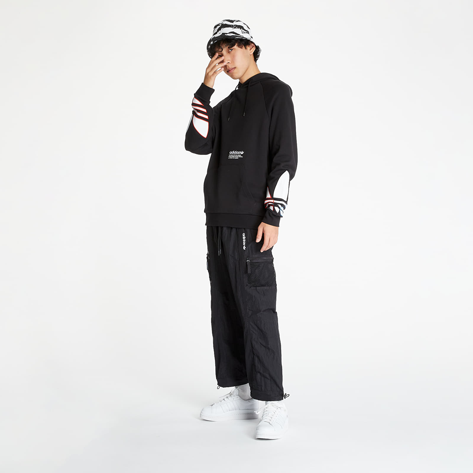 Hoodies and sweatshirts  adidas Tricolor Trefoil Hoodie Black