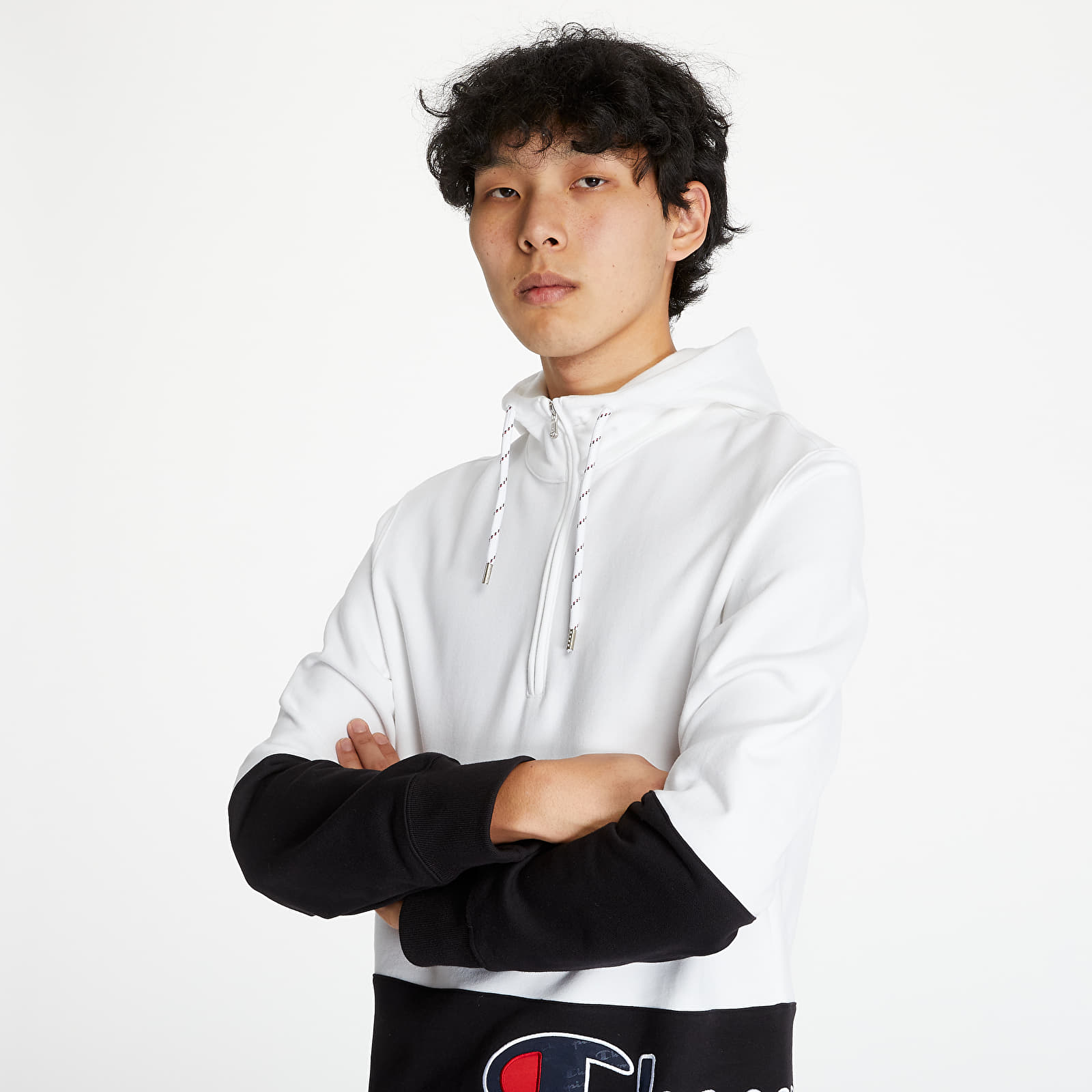 Hoodies and sweatshirts Champion Quarter Zip Hoodie White Black