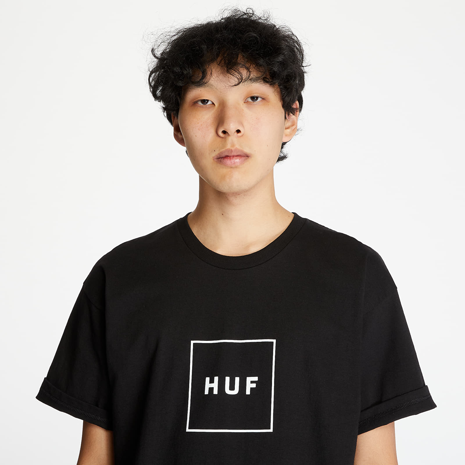 T-shirts HUF Essentials Box Logo Shortsleeve Tee Black