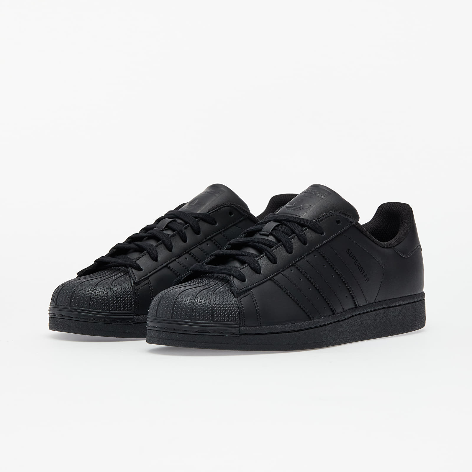 All black adidas superstar womens clearance