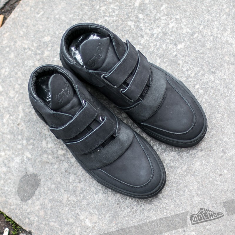 Women's shoes Filling Pieces Mid Top Transformed Double Strap All Black