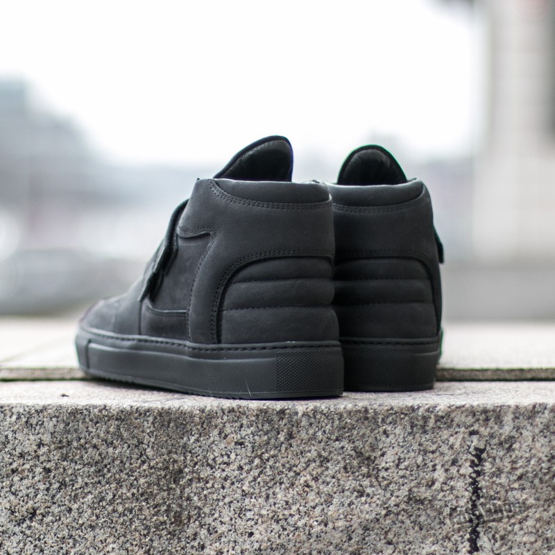 Women's shoes Filling Pieces Mid Top Transformed Double Strap All Black