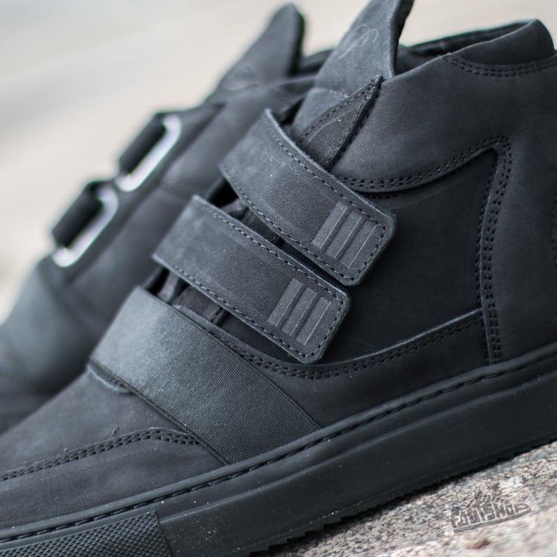 Dámské tenisky a boty Filling Pieces Mid Top Transformed Double Strap All Black