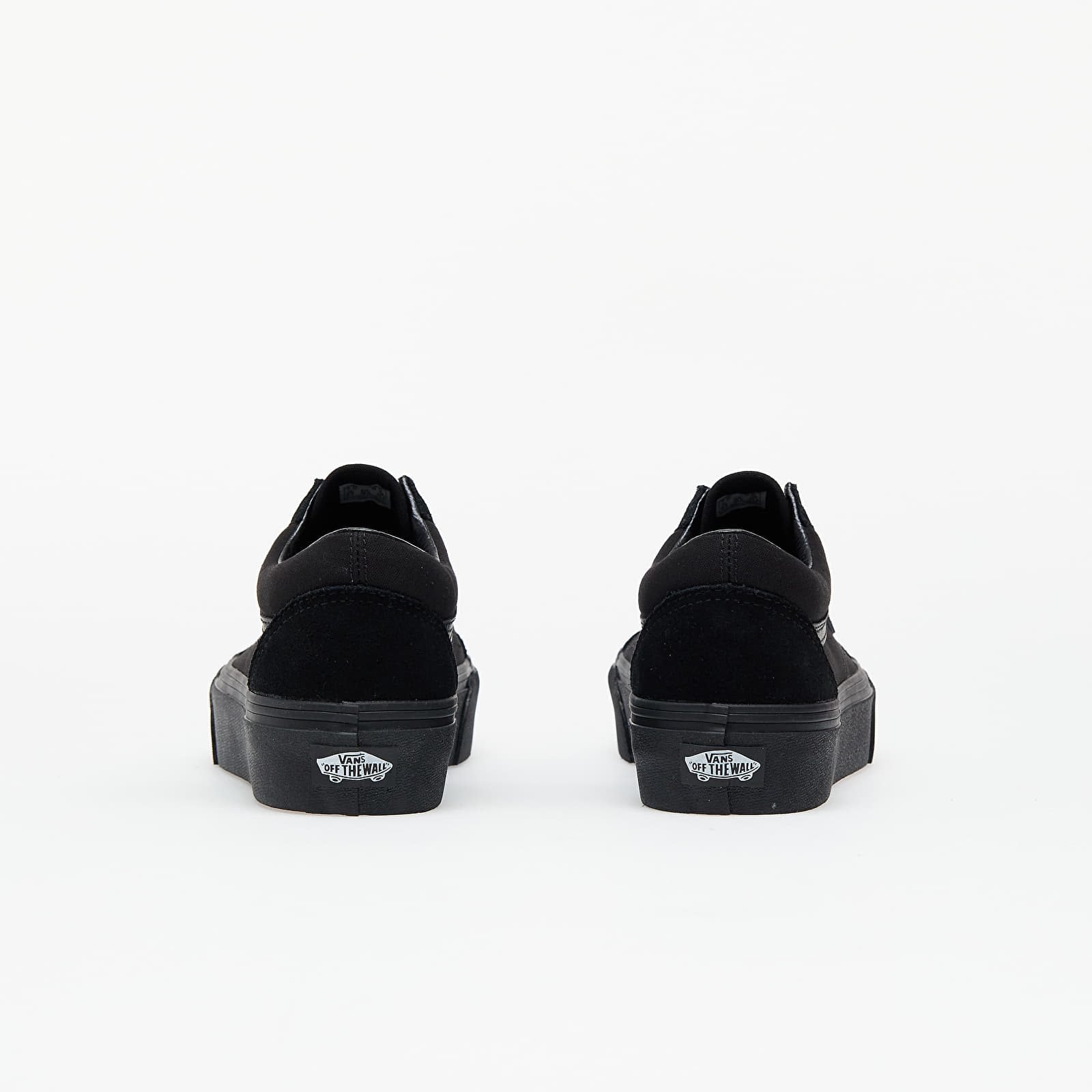 All black vans old skool platform cheap