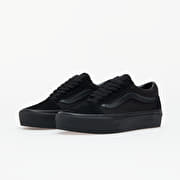 Black old skool vans platform top