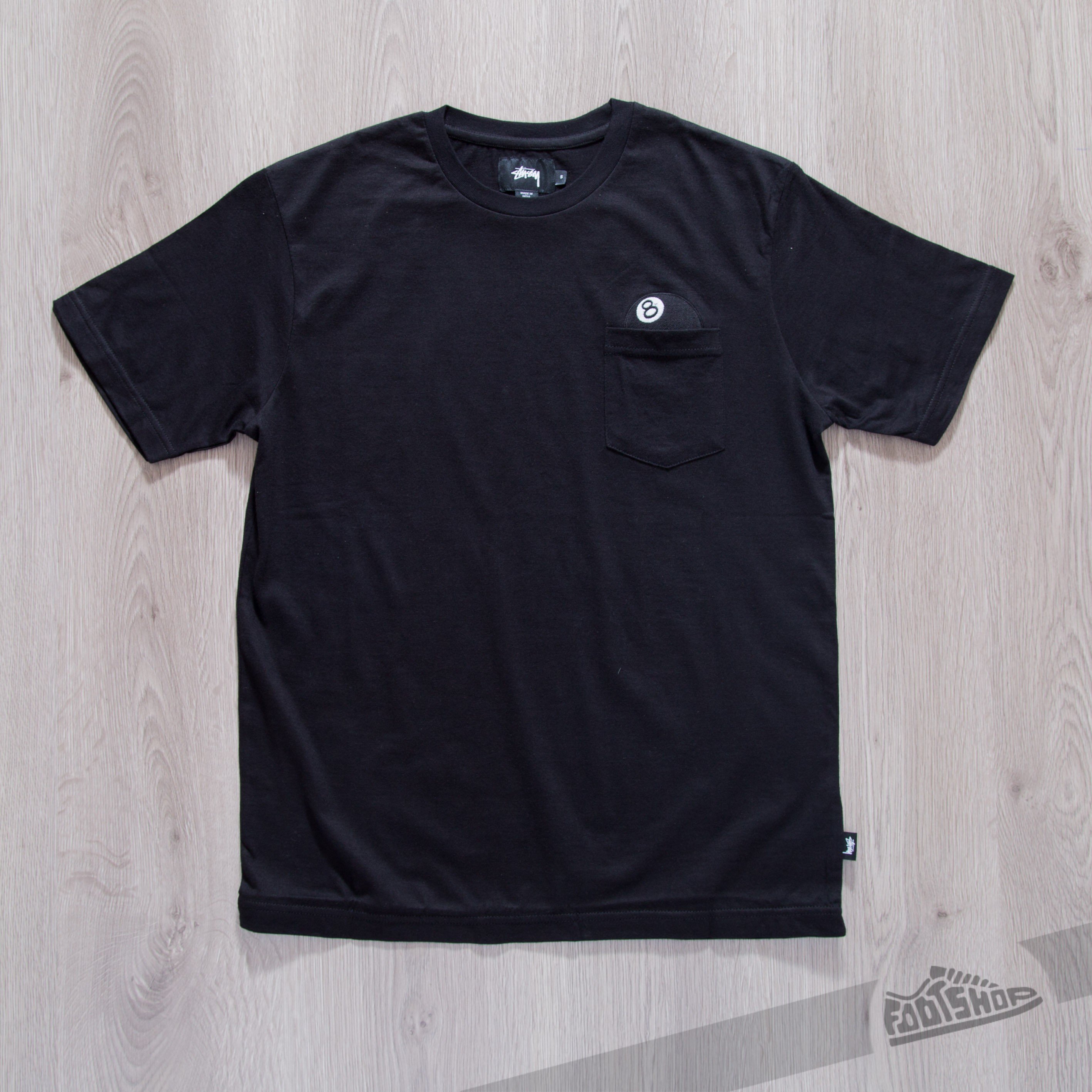 T-Shirts and shirts Stüssy 8 Ball Pocket Tee Black | Footshop