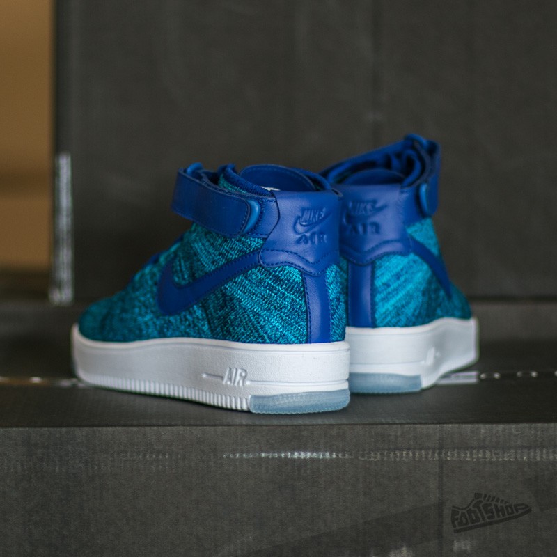 Dámské tenisky a boty W Nike Air Force 1 Flyknit Blue Lagoon/ Deep Royal Blue