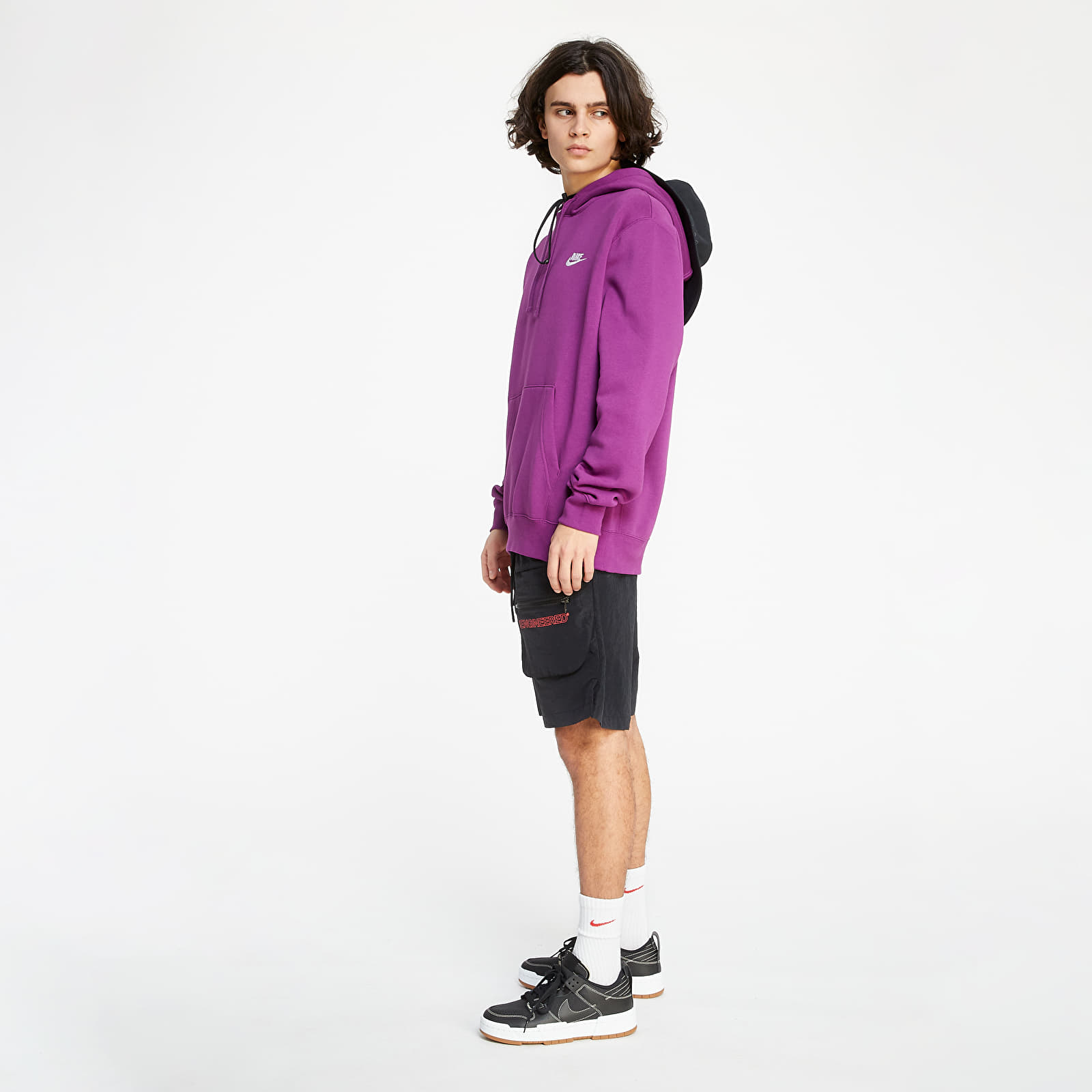 Mikiny Nike Sportswear Club BB Hoodie Viotech Viotech White Footshop