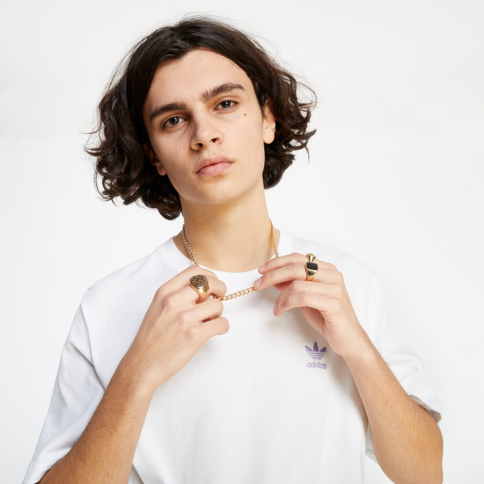 Tričká adidas Trefoil Essentials Tee White/ Light Purple