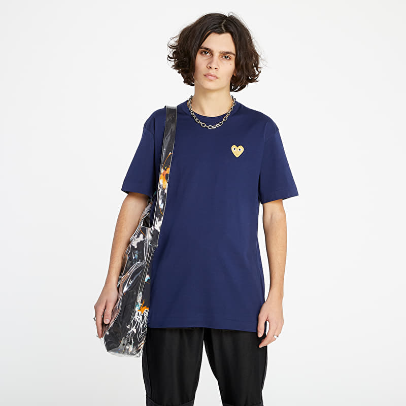 T-shirt Comme des Garçons PLAY Gold Emblem Tee Navy