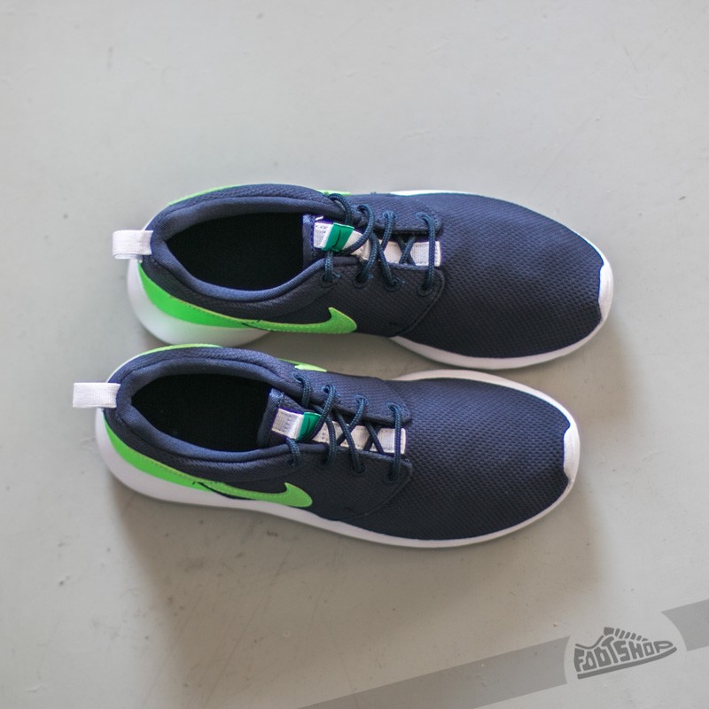 Women's shoes Nike Roshe One (GS) Obsidian/ Voltage Green-Lucid Green-White