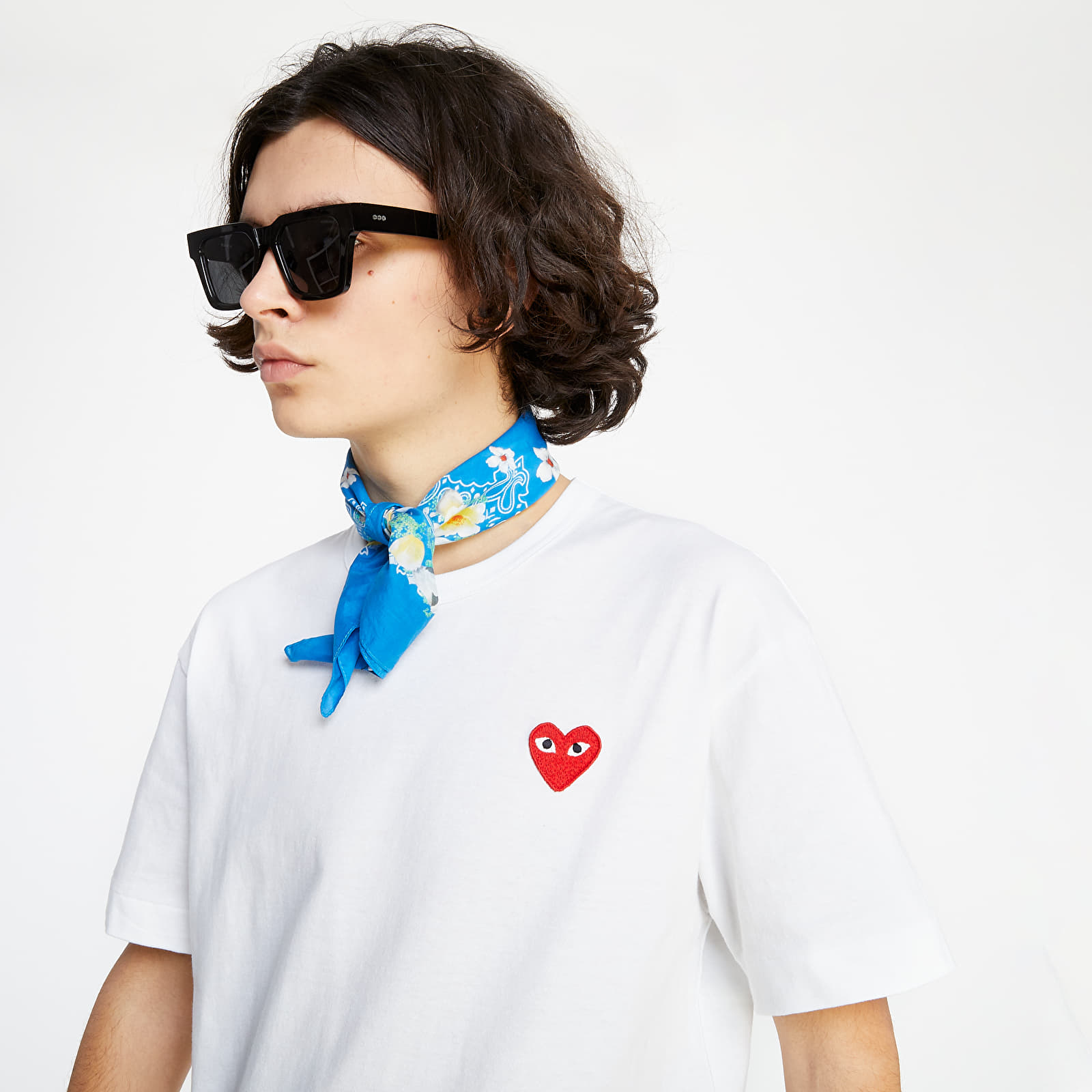 Tricou Comme des Garçons Camouflage Edge Heart TEE White