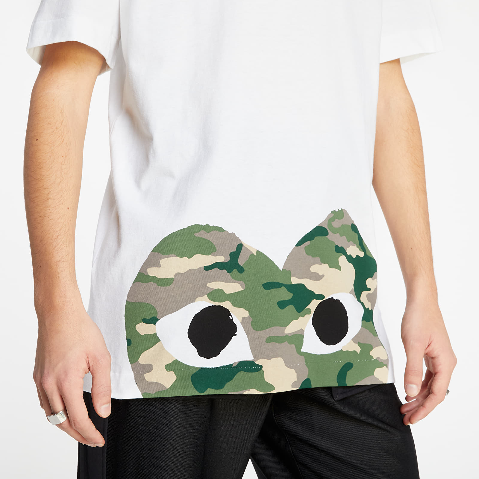   Μπλούζες Comme des Garçons Camouflage Edge Heart TEE White