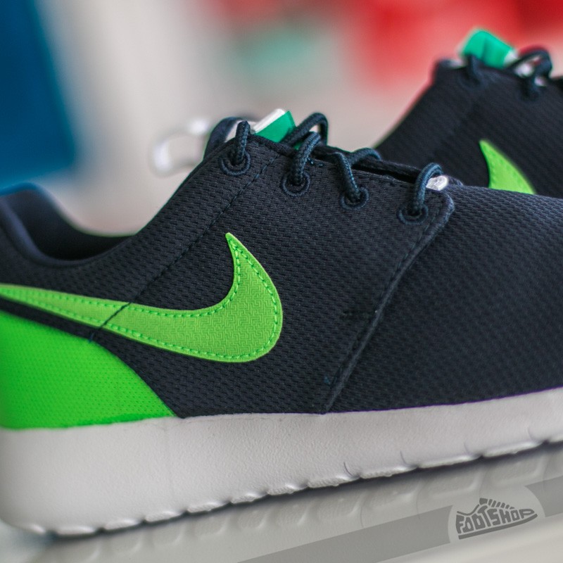 Women's shoes Nike Roshe One (GS) Obsidian/ Voltage Green-Lucid Green-White
