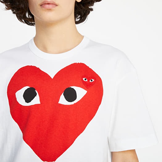 Cdg big heart t shirt outlet