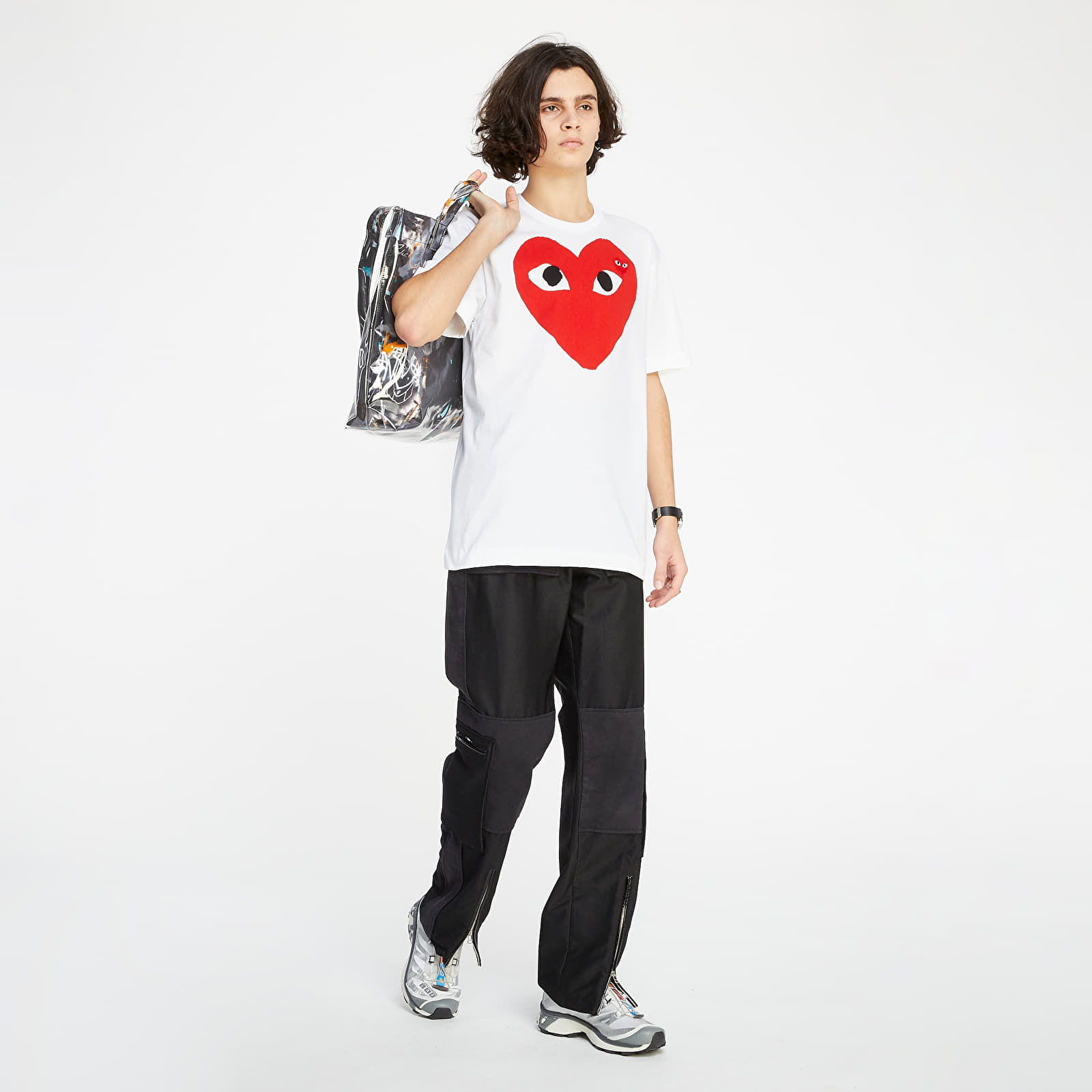 Tricouri  Comme des Garçons PLAY Big Heart TEE White