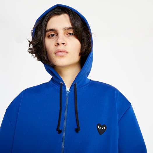 Comme des garcons play blue hoodie hotsell