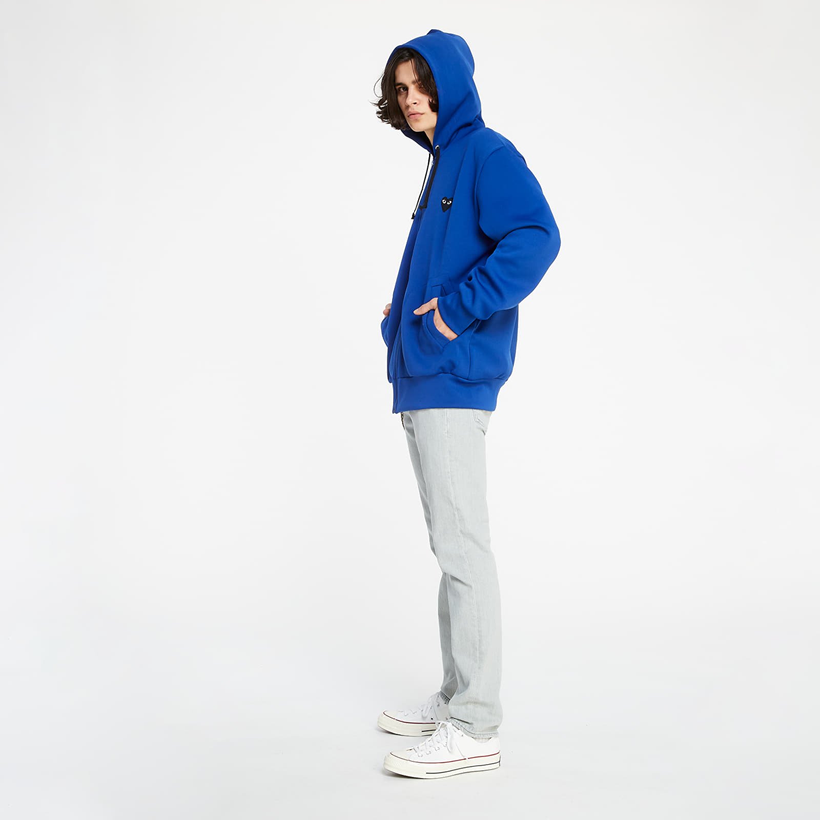 Sweatjacken und Sweatshirts Comme des Garçons PLAY Zip Hoodie Blue