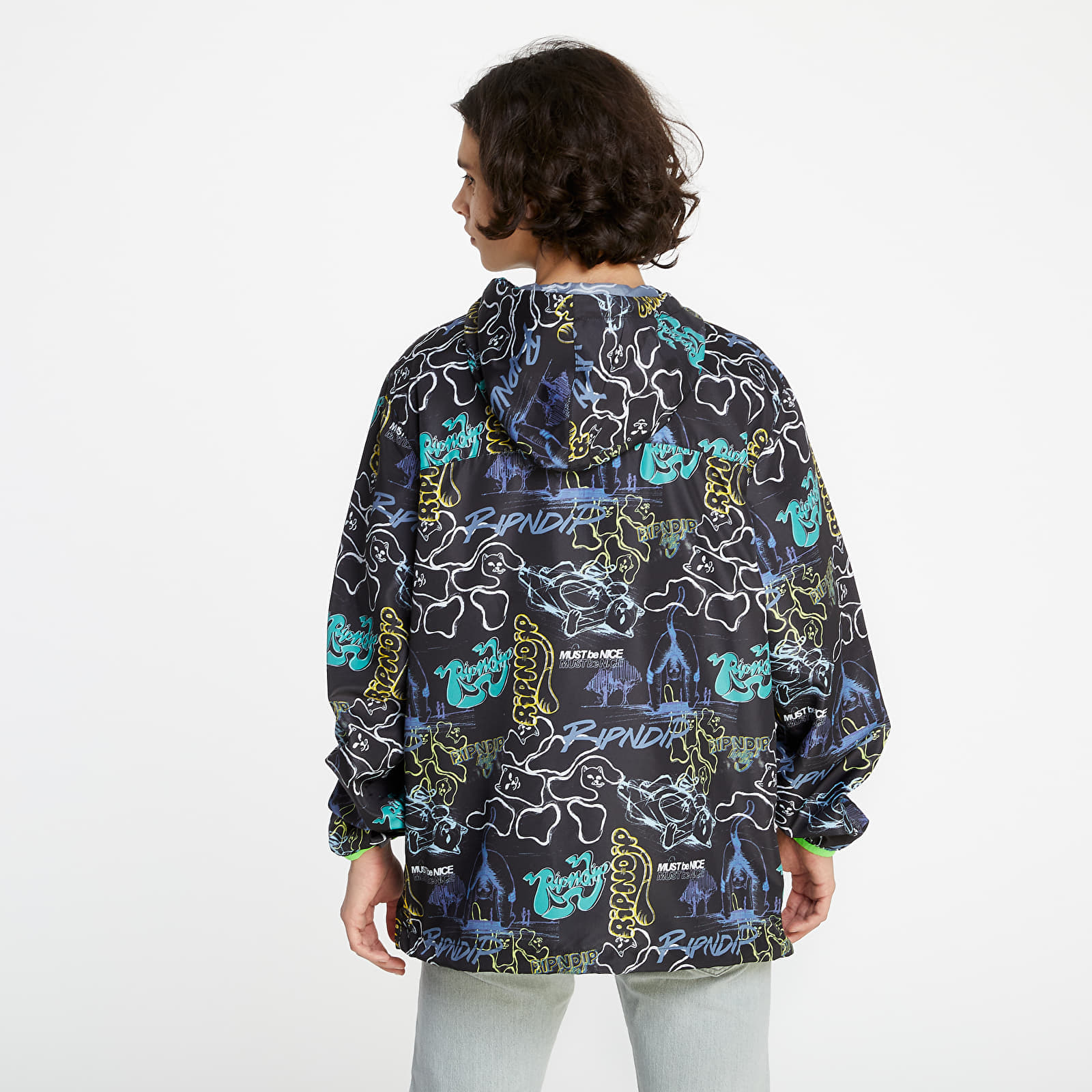 Vestes RIPNDIP Goalasso Packable Fanorak Jacket Black Footshop