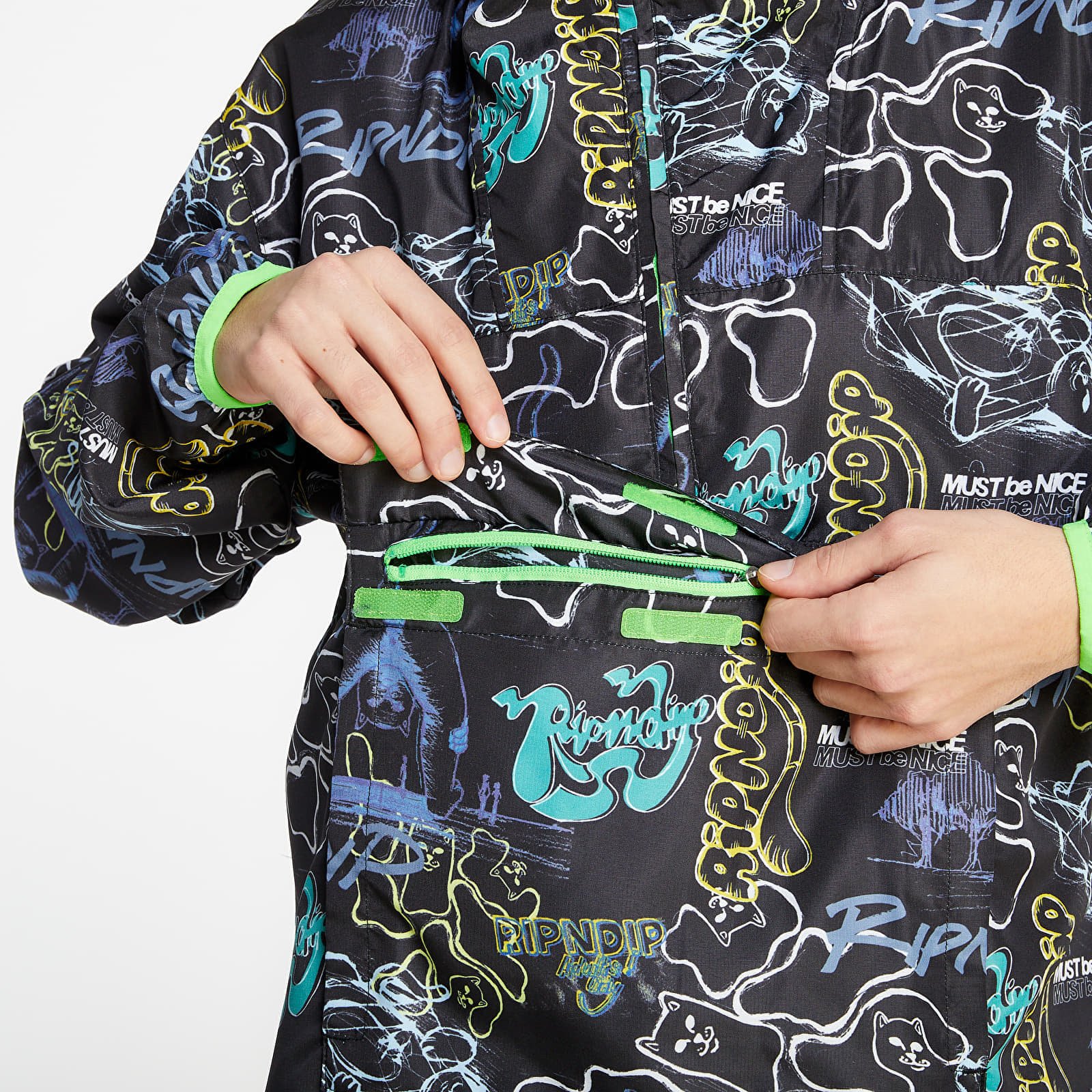Jassen RIPNDIP Goalasso Packable Fanorak Jacket Black