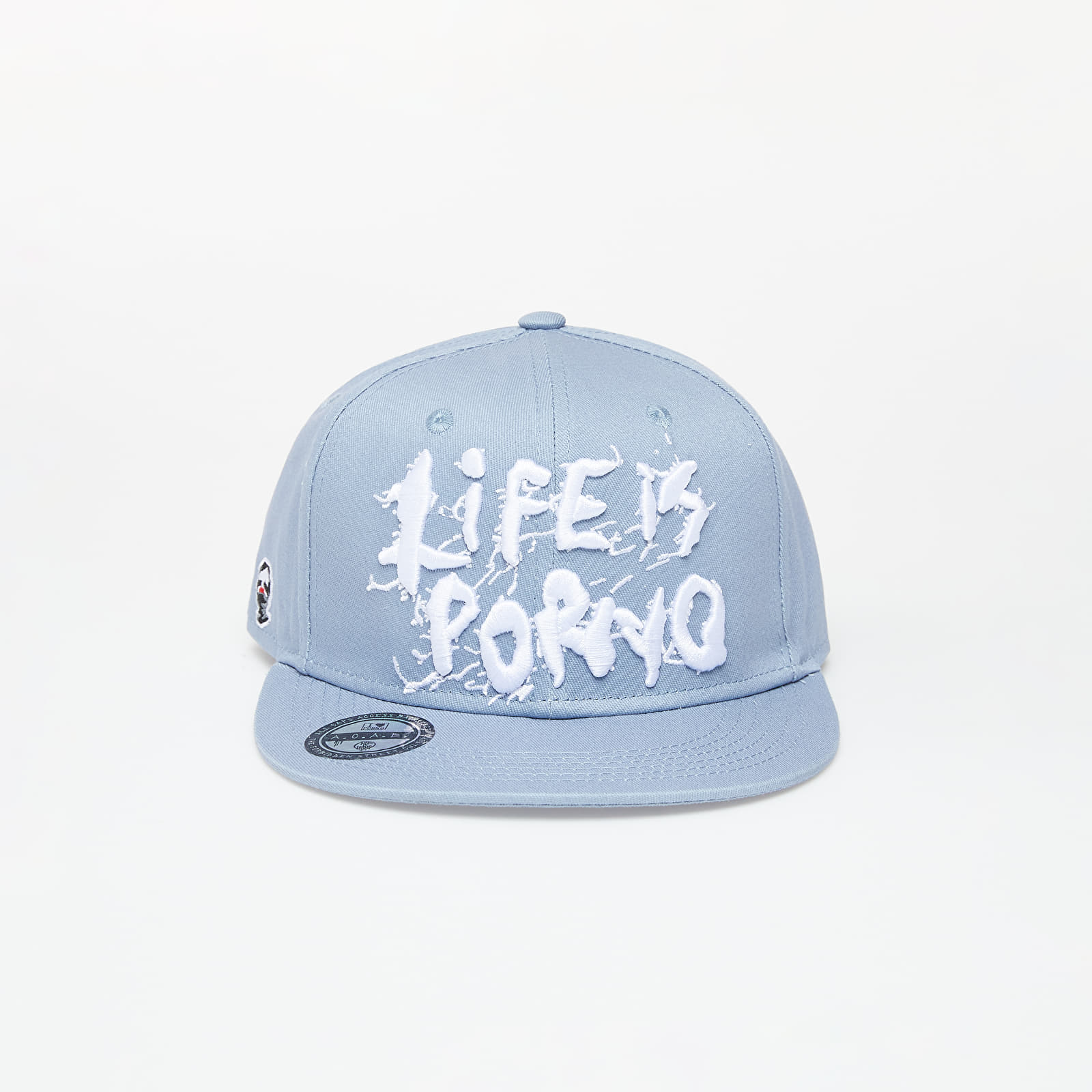 Kšiltovky LIFE IS PORNO Flat Cap Silver Grey
