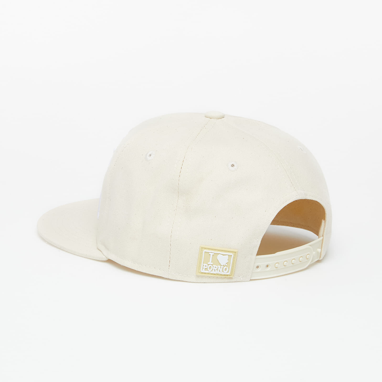 Kšiltovky LIFE IS PORNO Flat Cap Natural White