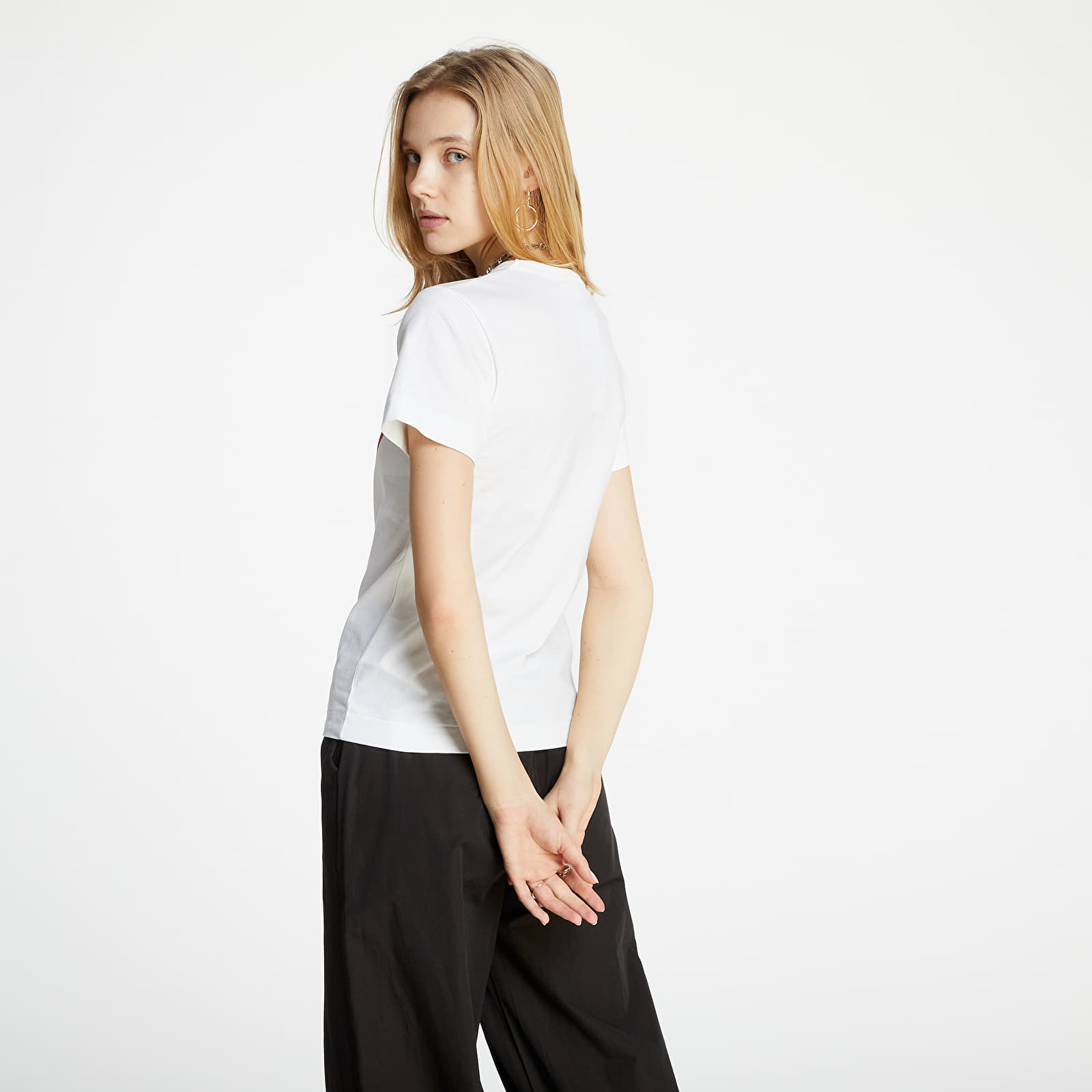 Tricouri  Comme des Garçons PLAY Tee White/ Red
