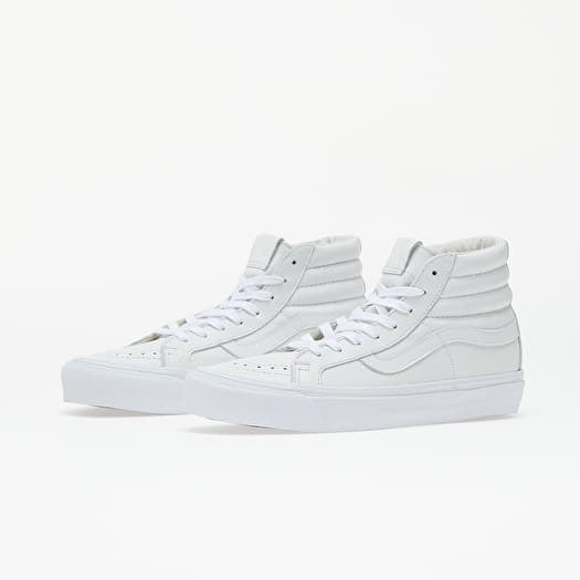 Vans vault sk8 hi white leather store