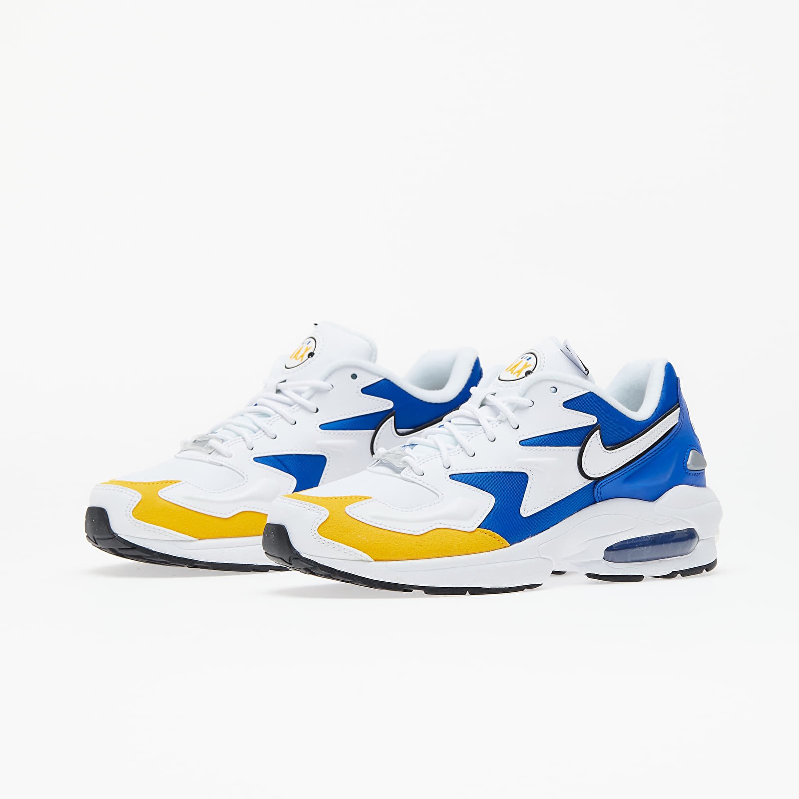 Herren Sneaker und Schuhe Nike Air Max 2 Light Premium White White University Gold Game Royal Footshop