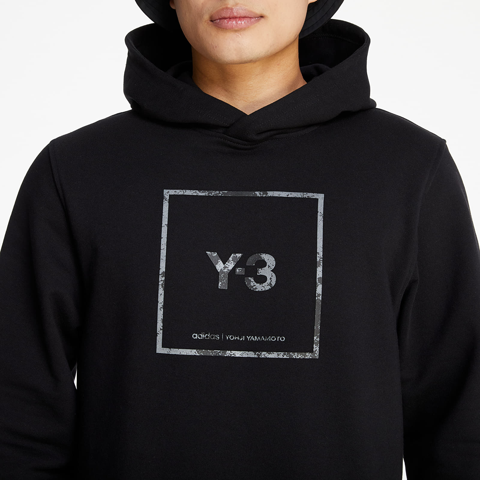 Felpe Y-3 Square Label Graphic Hoodie Black | Footshop