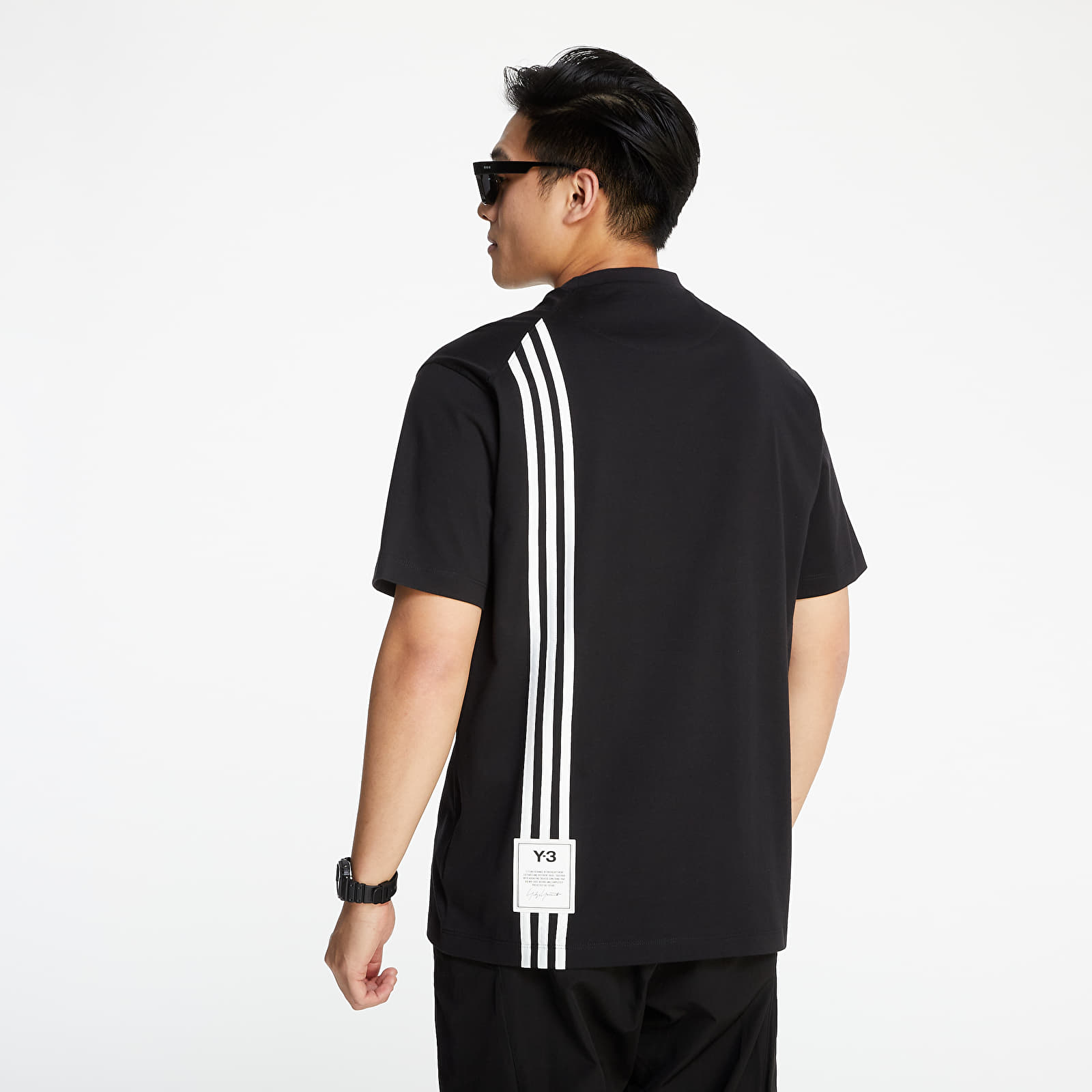 Pólók Y-3 3 Stripes SS Tee Black