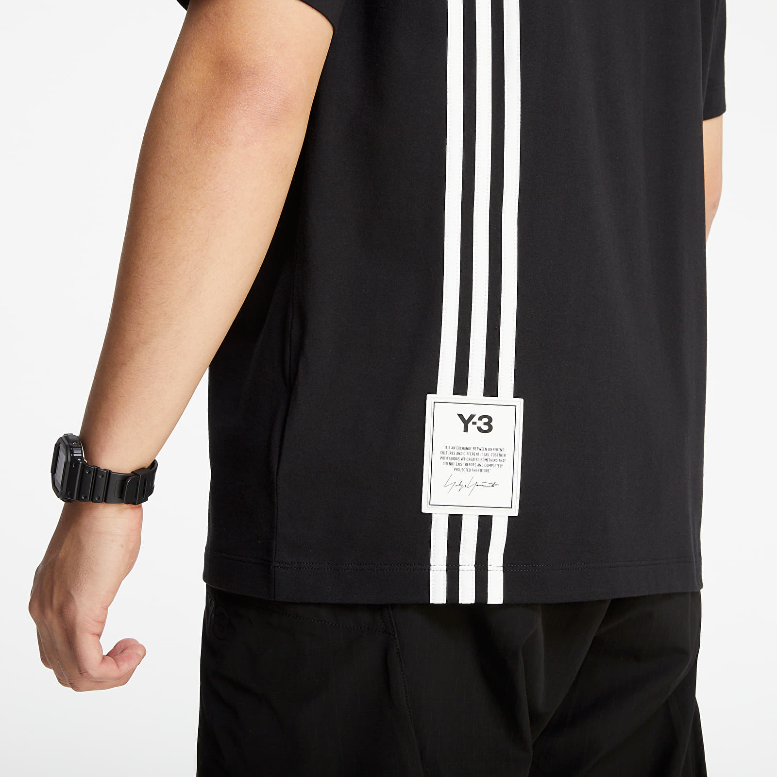 Pólók Y-3 3 Stripes SS Tee Black