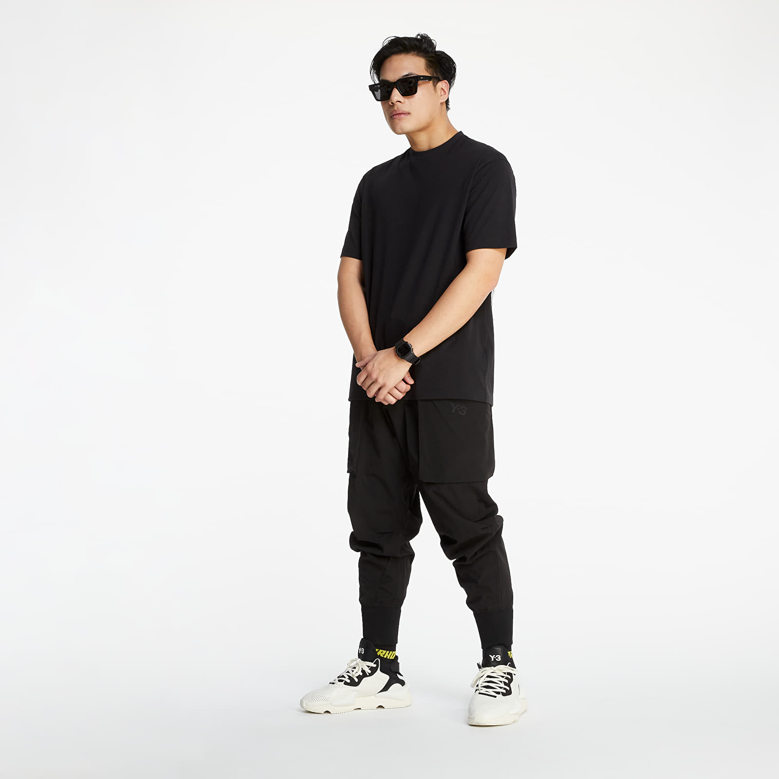 Pólók Y-3 3 Stripes SS Tee Black