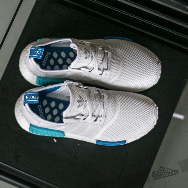 adidas gazelle silver green womens Adidas x Pharrell Williams Men's Hu NMD N.E.R.D Chalk White / Glow Orange /  Clear Mint Low Top Sneakers main image 0