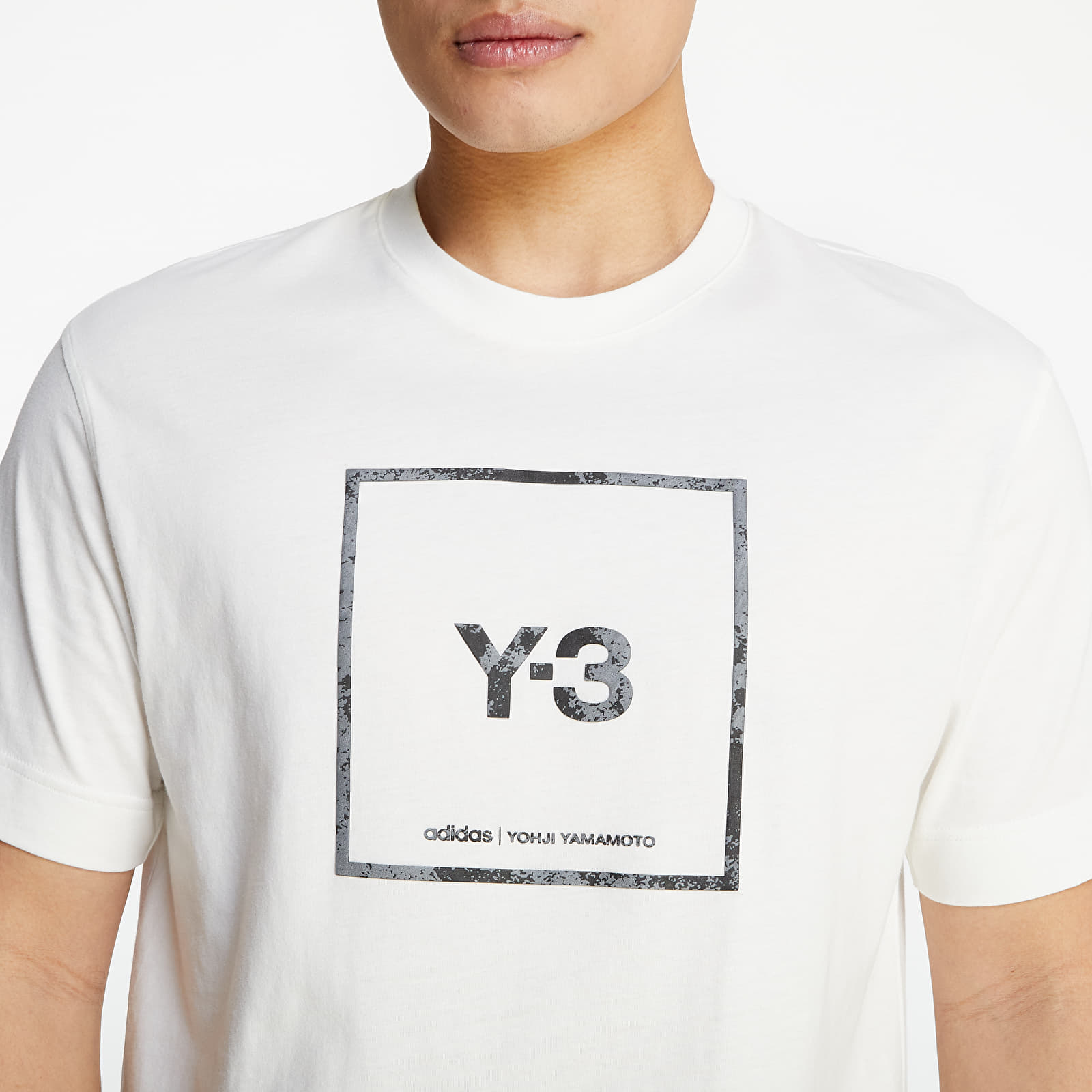 Pólók Y-3 Square Label Graphic SS Tee Core White
