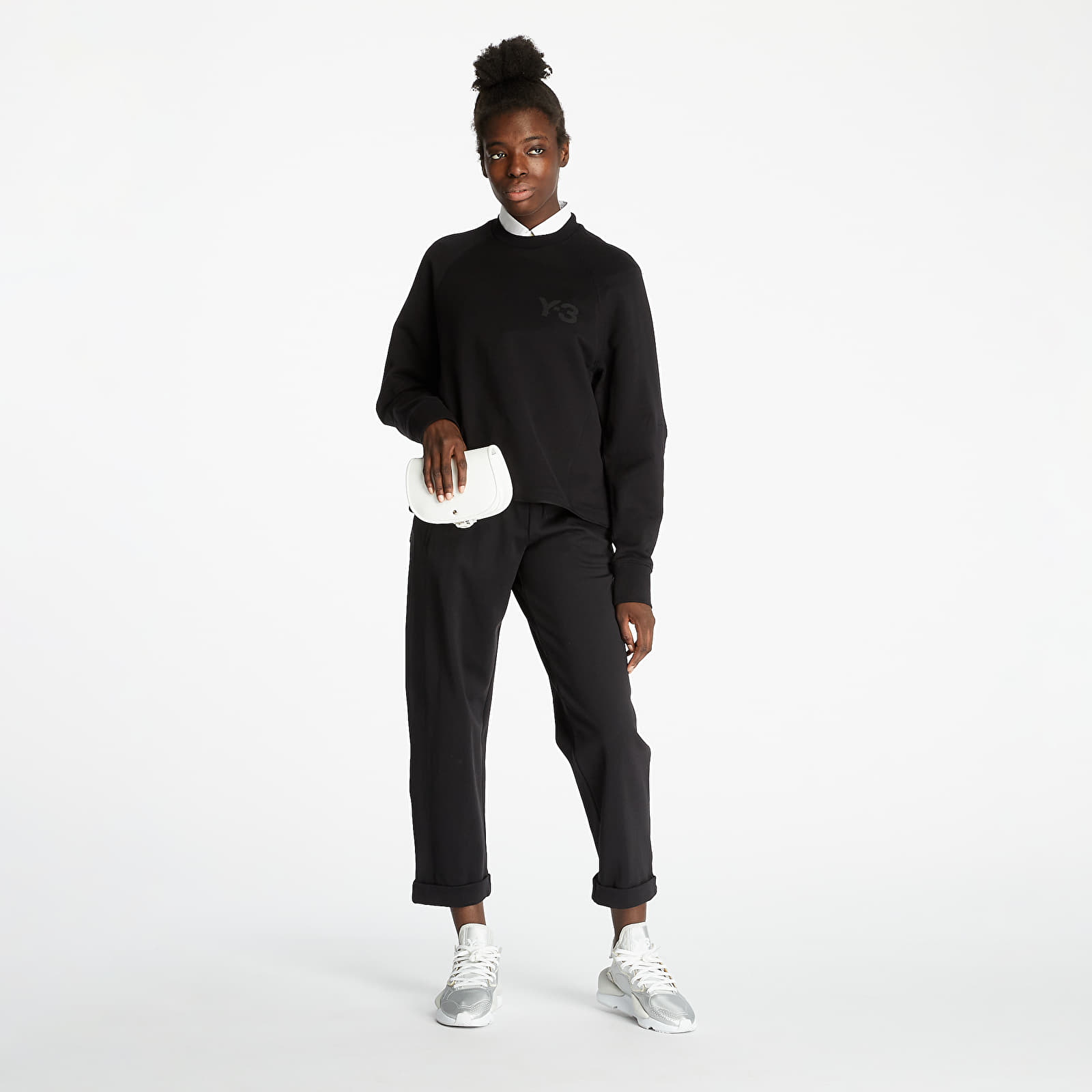 Hanorace Y-3 W Classic Chestlgo C Swtshirt Black