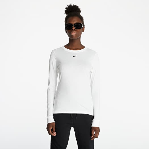 ★★Nike★★ Sportswear Essential LBR T-shirt W White Black WMNS) Nike AS W Nike Sportswear ESSNTL Tee BF LBR White