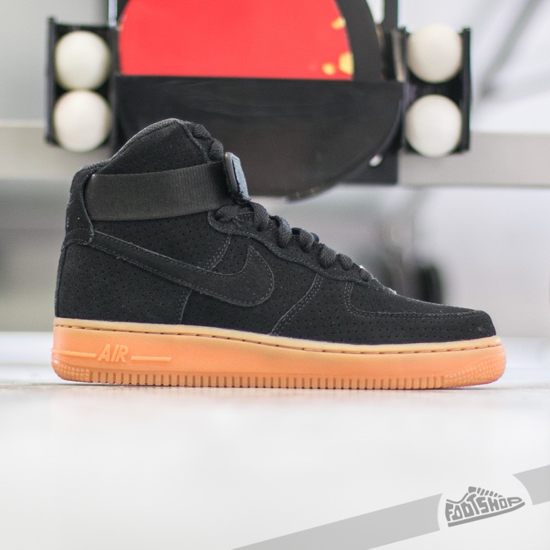 Nike air force womens black suede discount