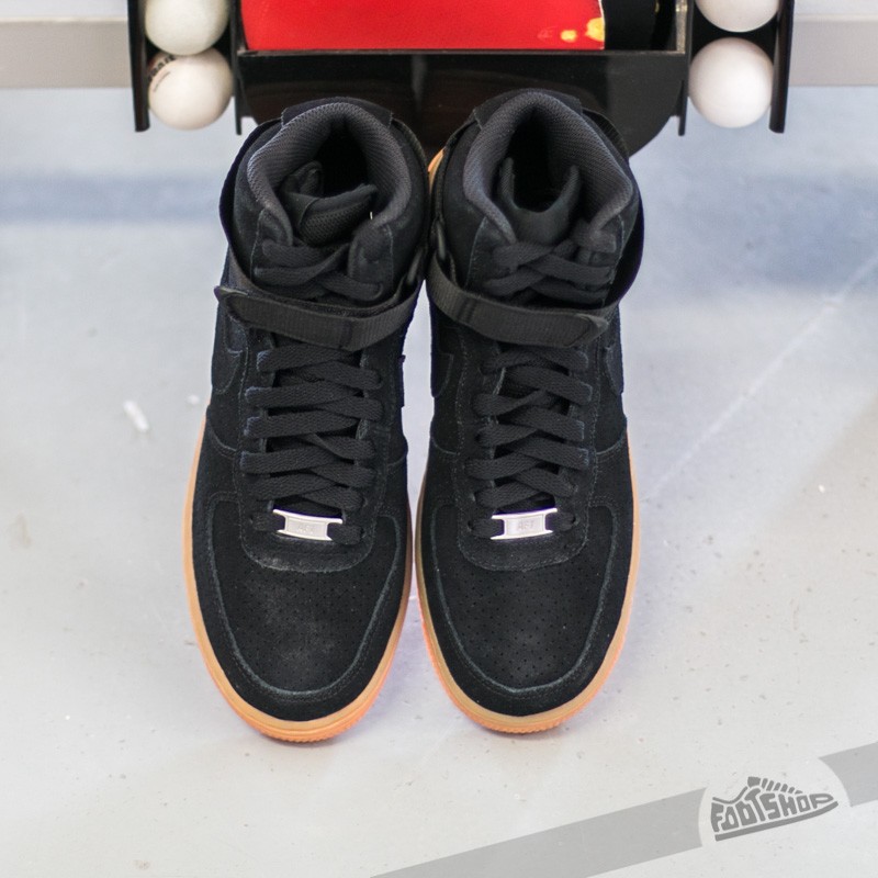 Chaussures et baskets femme Nike Wmns Air Force 1 Hi Suede Black/ Black