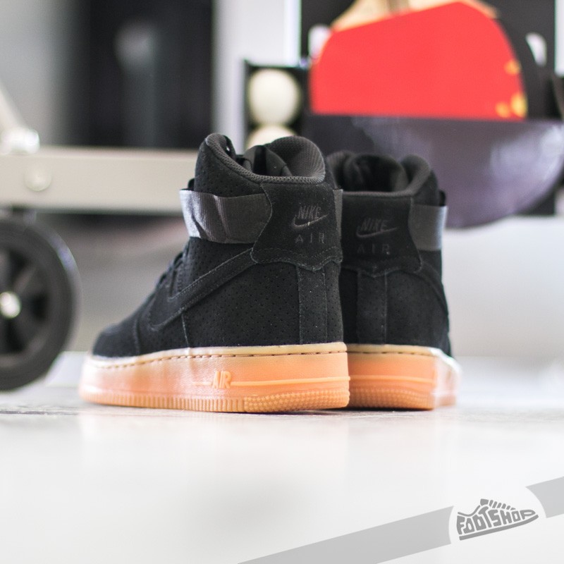 Chaussures et baskets femme Nike Wmns Air Force 1 Hi Suede Black/ Black
