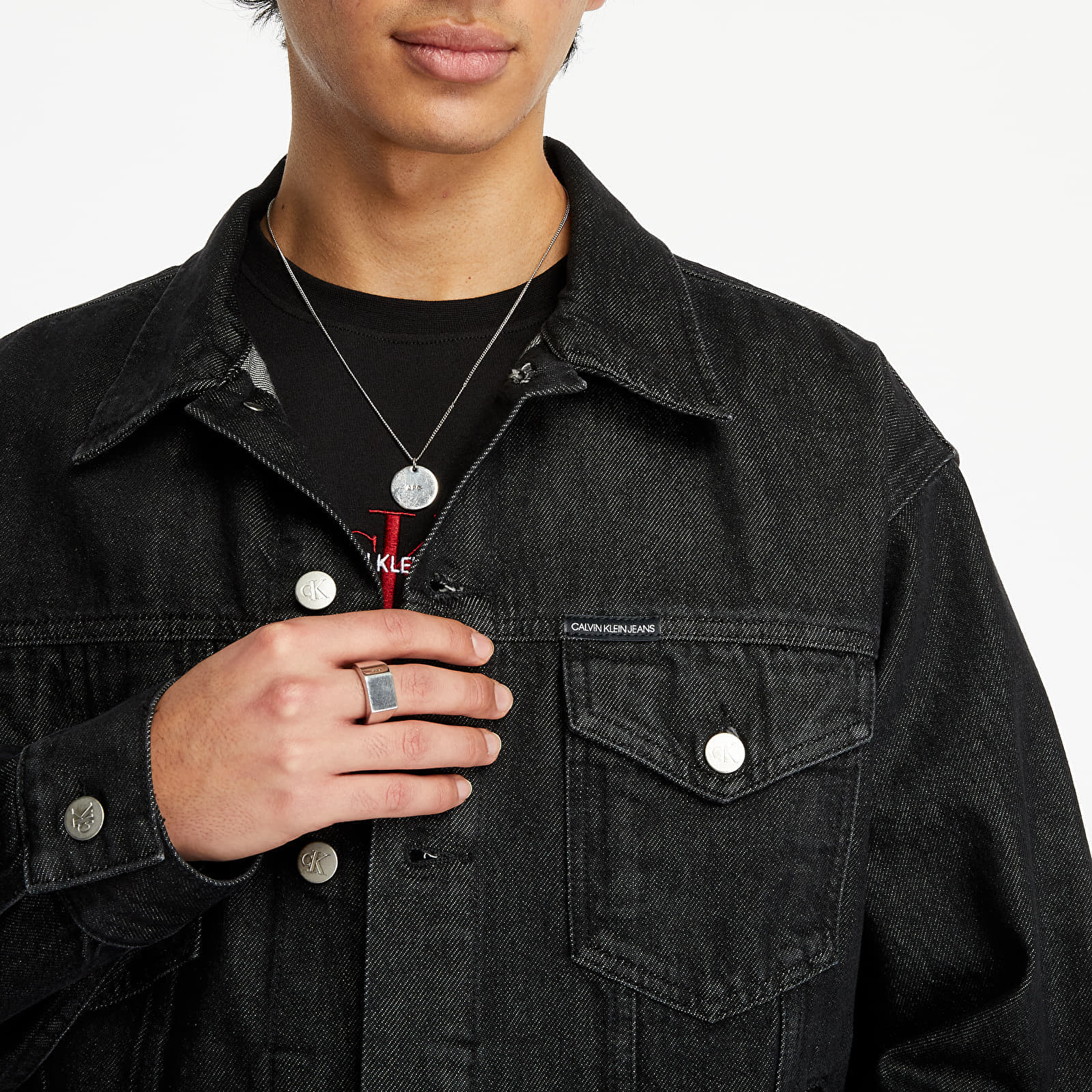 Jackets Calvin Klein Jeans Dad Denim Jacket Denim Black Footshop
