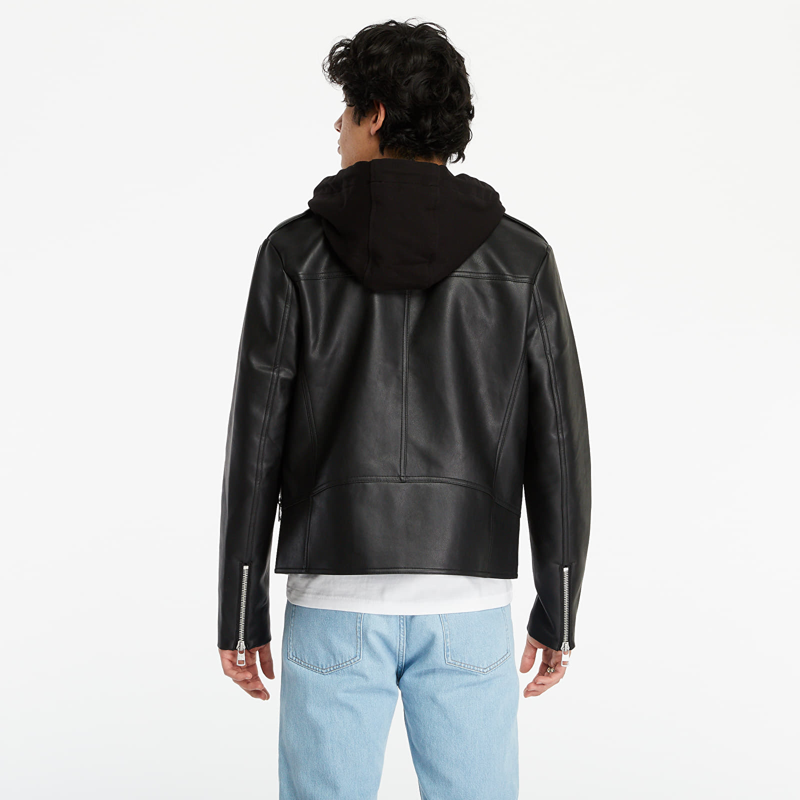 Takit Calvin Klein Jeans Faux Leather Jacket Ck Black