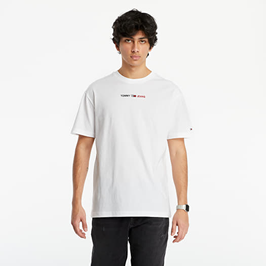 T-shirt Tommy Jeans Linear Logo Tee White