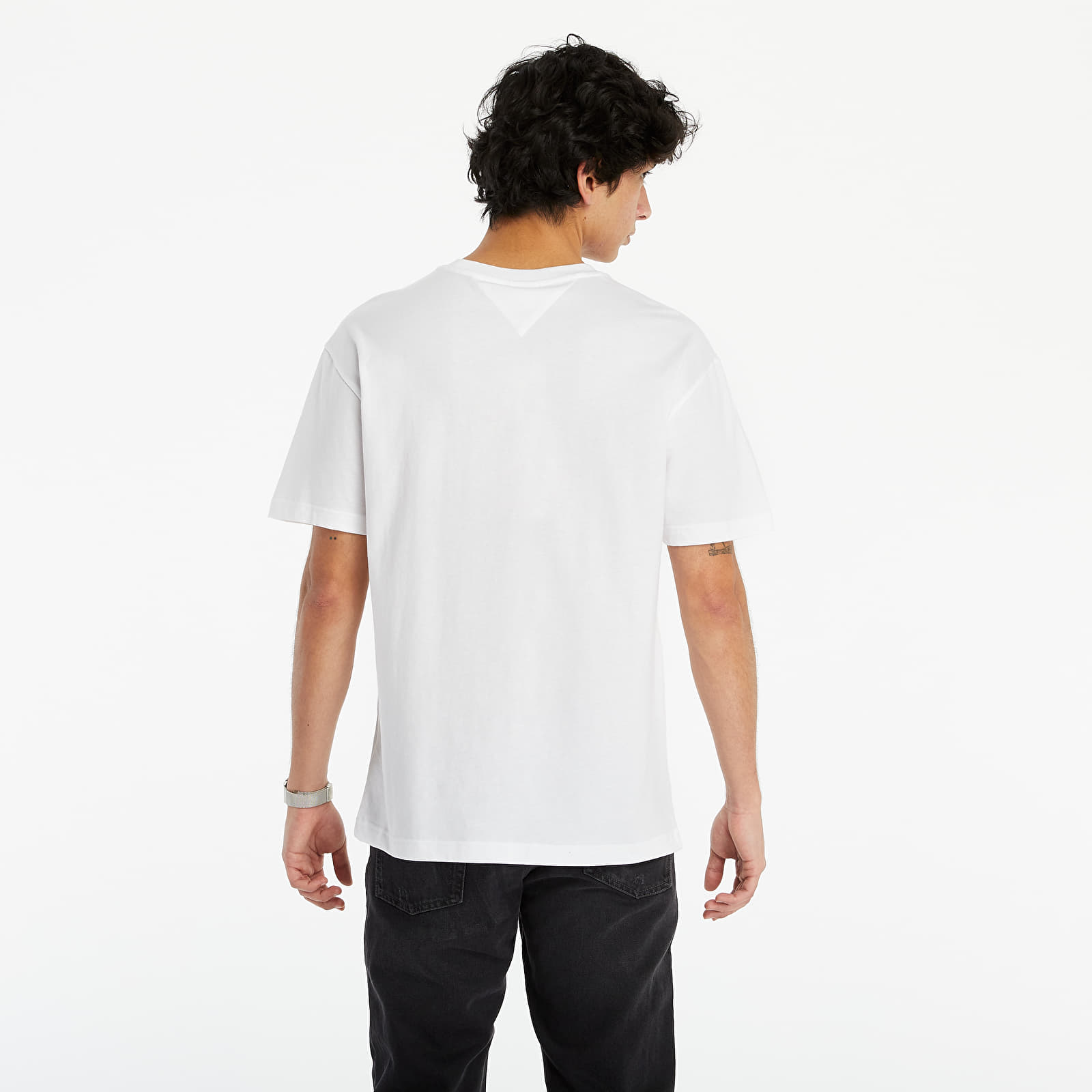 Trička Tommy Jeans Linear Logo Tee White