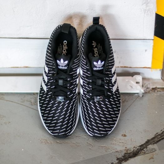 Adidas originals zx flux trainers core black/core black/white 2025