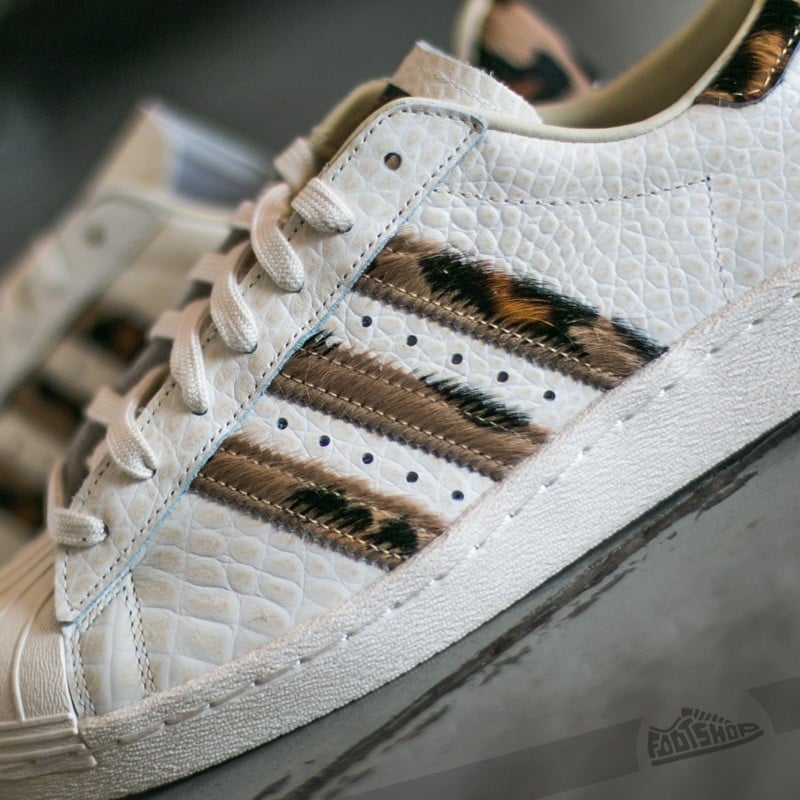 Men s shoes adidas Superstar 80s Animal Core White Core White Gold Metal Footshop