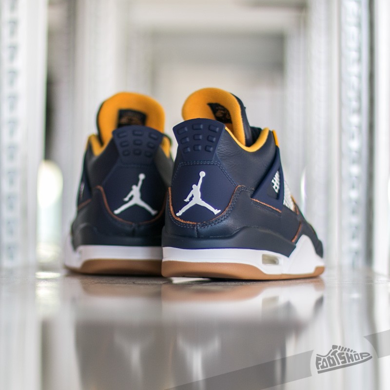 Dámské tenisky a boty Air Jordan 4 Retro (BG) "Dunk From Above" Midnight Navy/ Metallic Gold-White