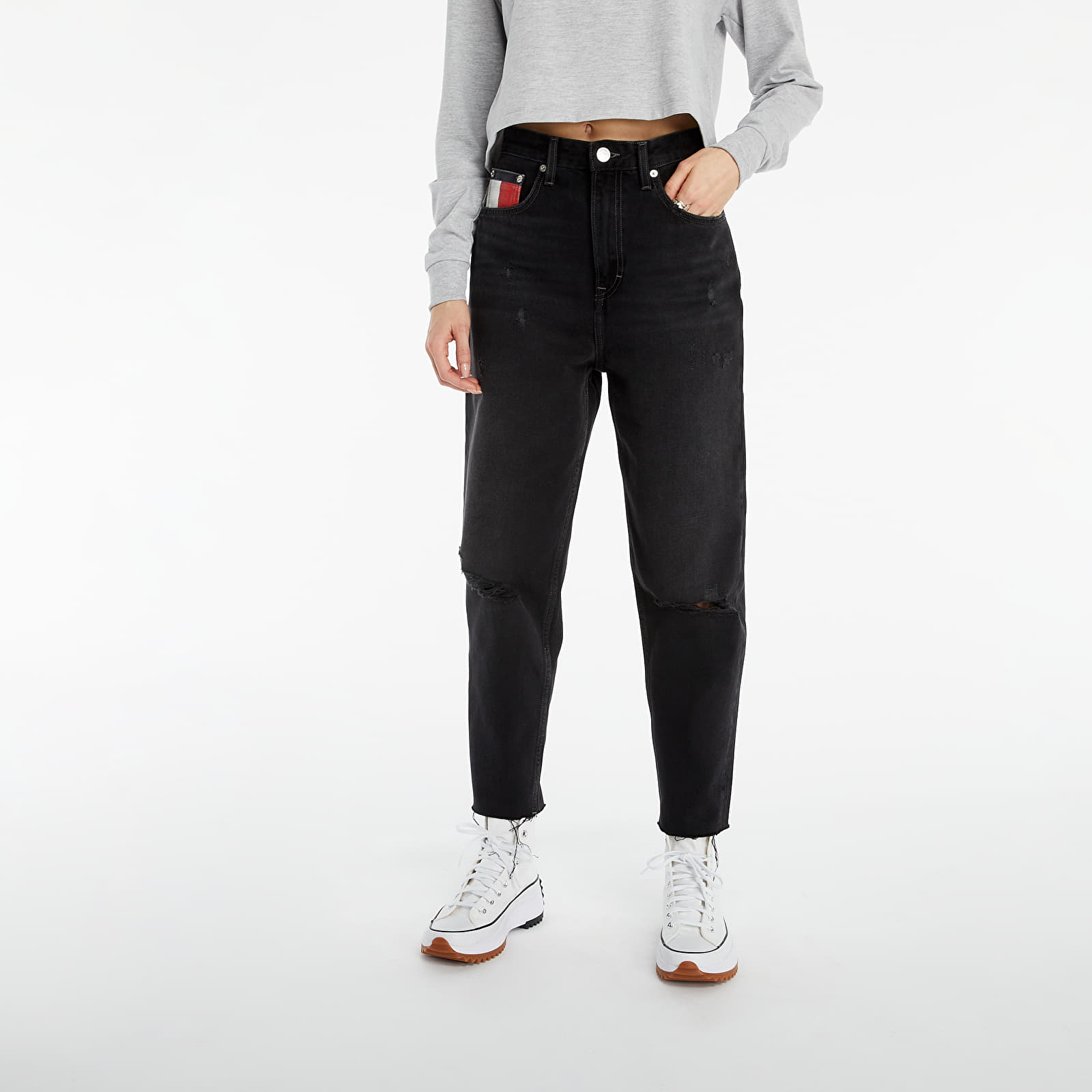 Tommy hilfiger high rise tapered jeans on sale