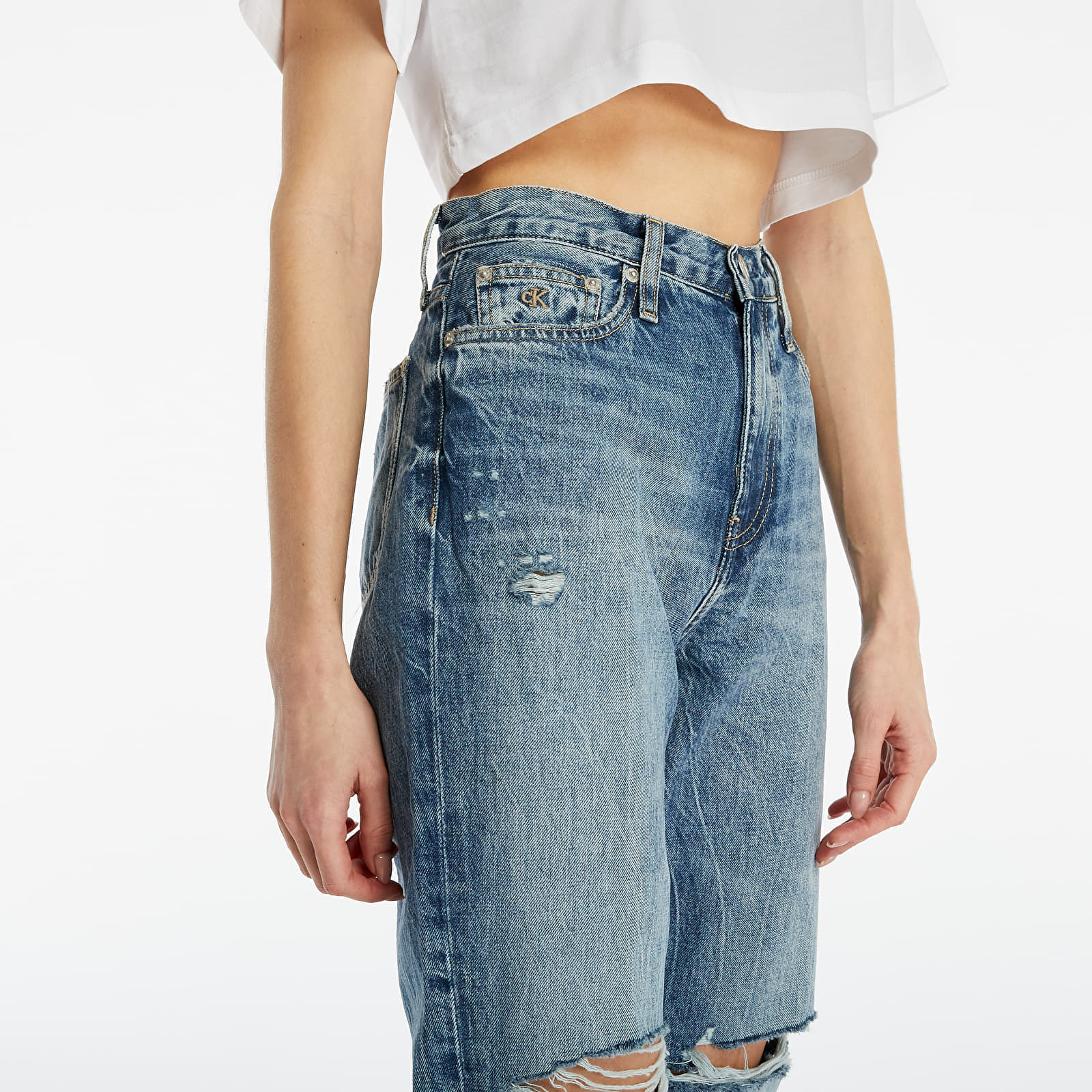 Pantaloni Calvin Klein Jeans Mom Jeans Denim Medium